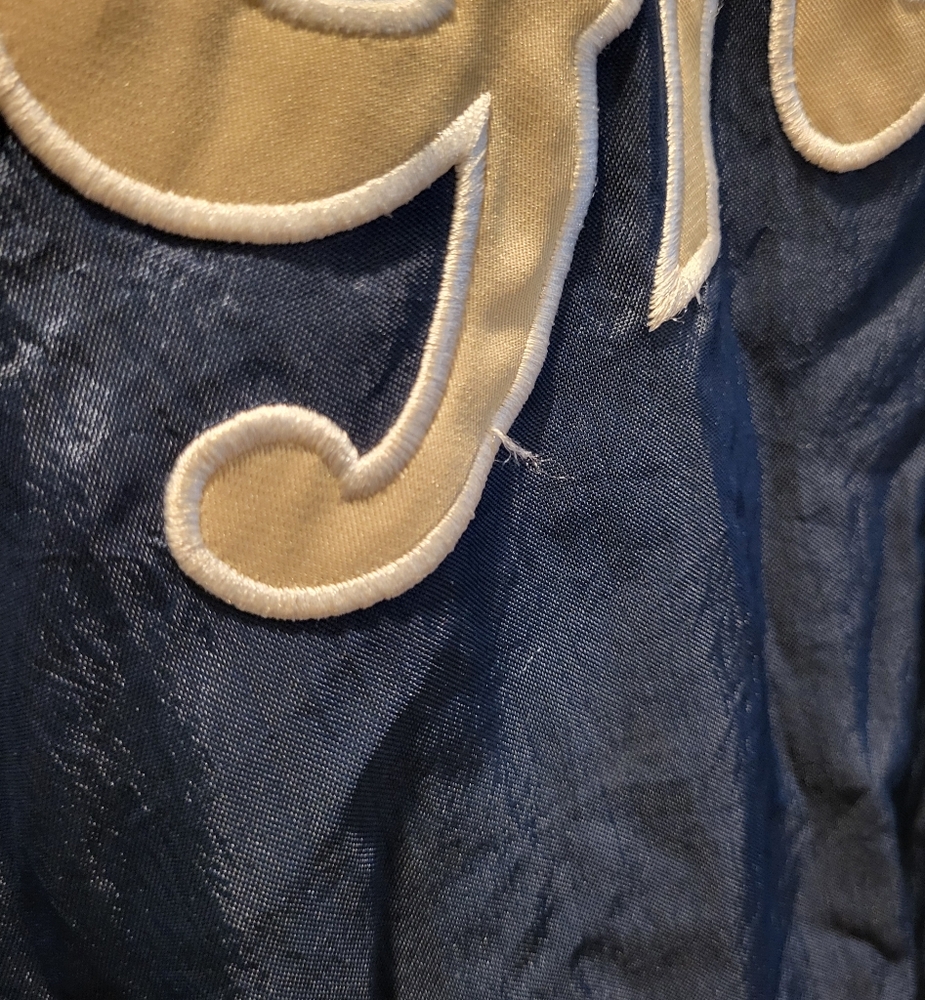 Vintage 90s Champion Notre Dame Irish Shamrock Windbreaker Nylon Jacket Sz Large - Picture 3 of 7
